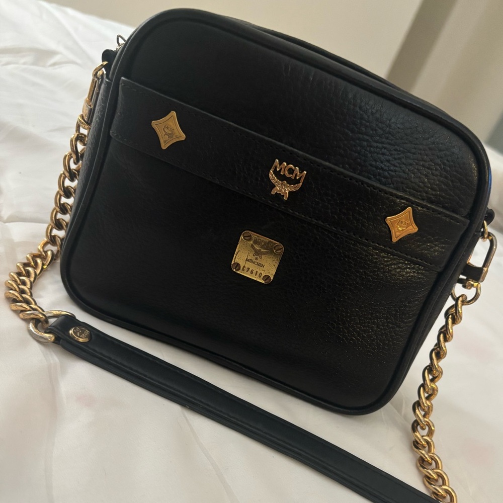 MCM Black leather purse